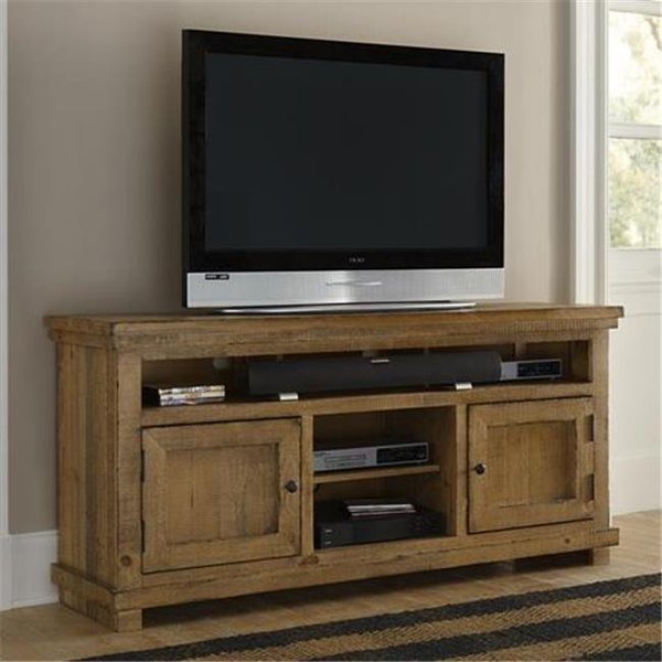 Progressive Furniture Progressive Furniture P608E-64 Willow Casual Style 64 in. Media Console Table; Distressed Pine P608E-64